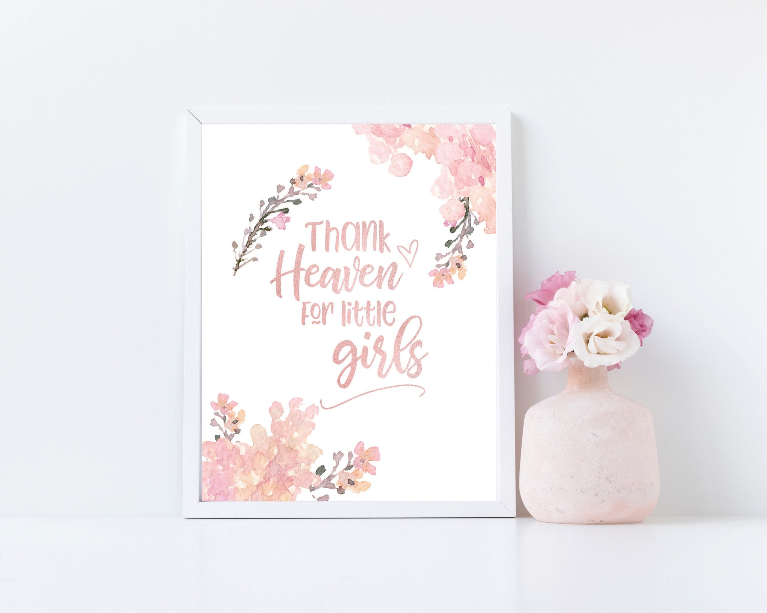 Blush Pink Nursery Decor for Baby Girl