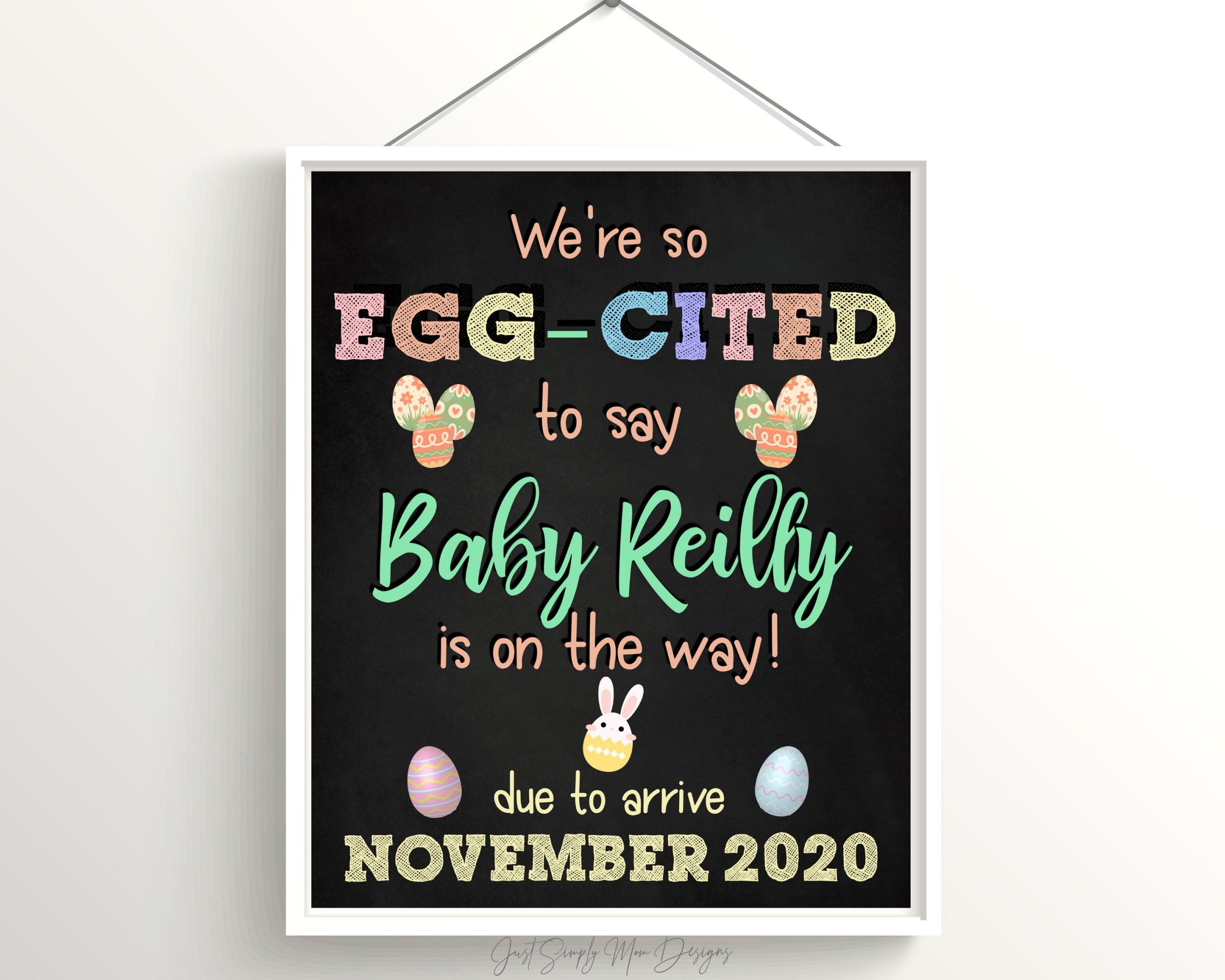 Easter Pregnancy Announcement Sign