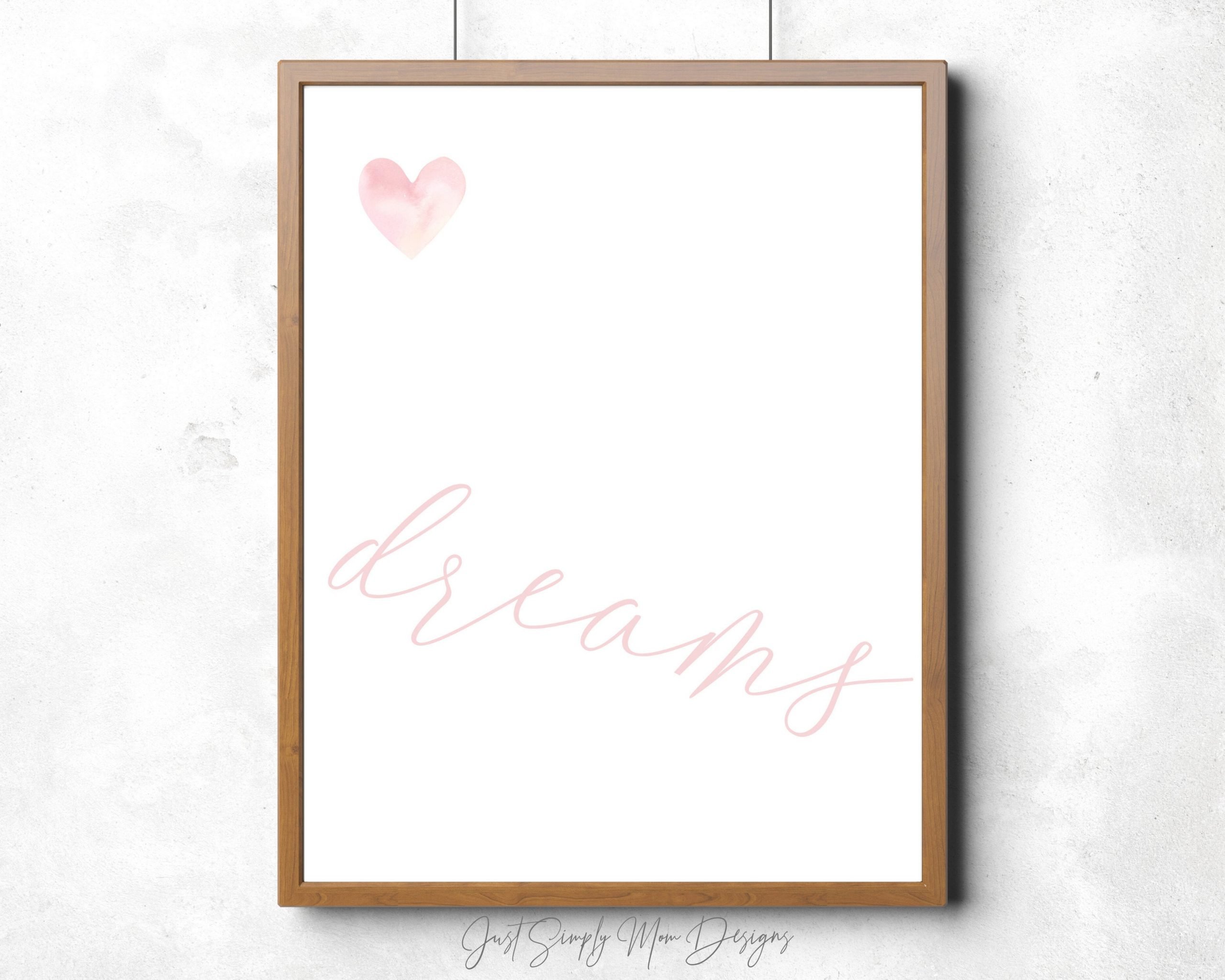 Printable Blush Pink Nursery Wall Decor for Baby Girl Nursery Just