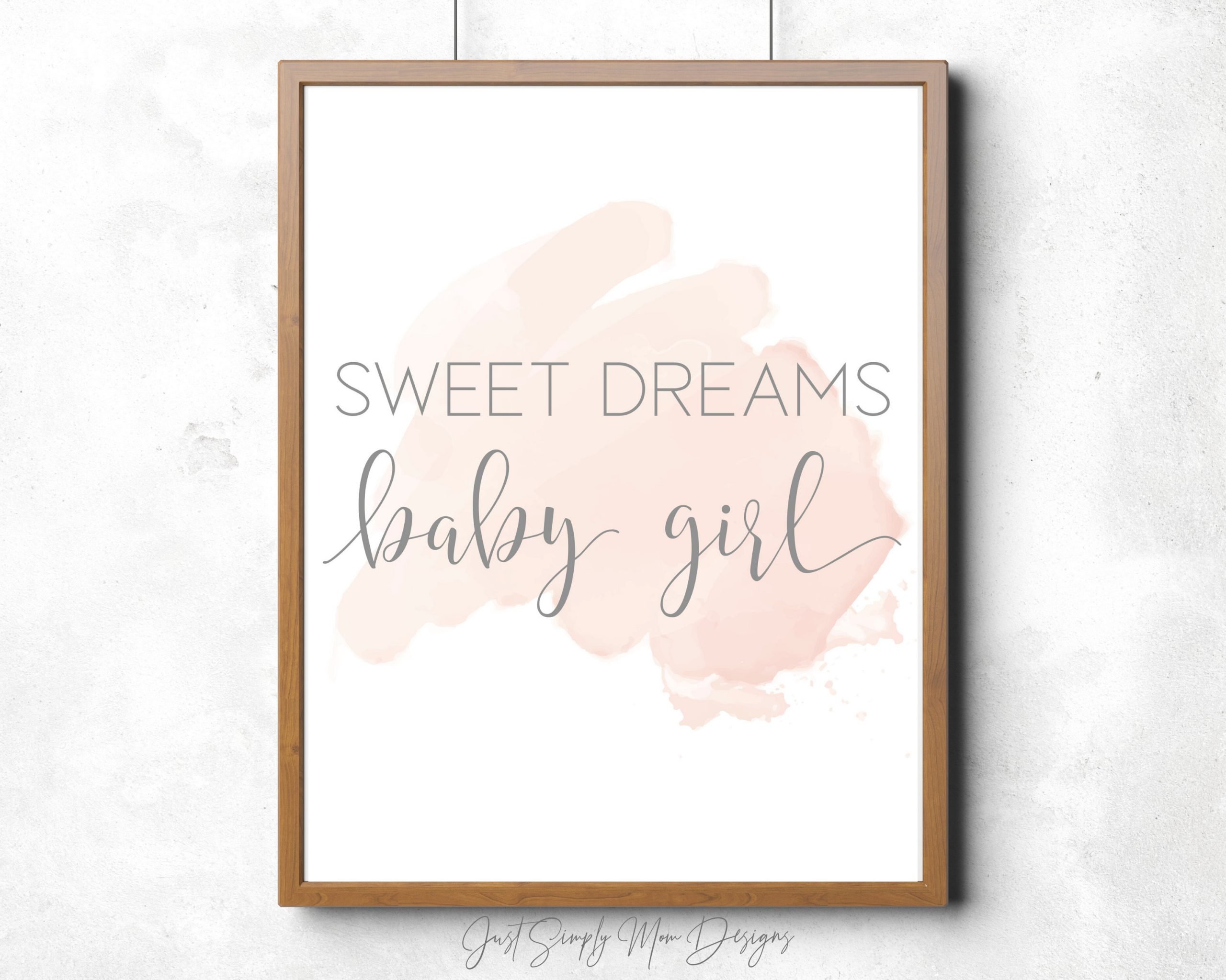 Printable Pink Nursery Wall Decor for Baby Girl Nursery
